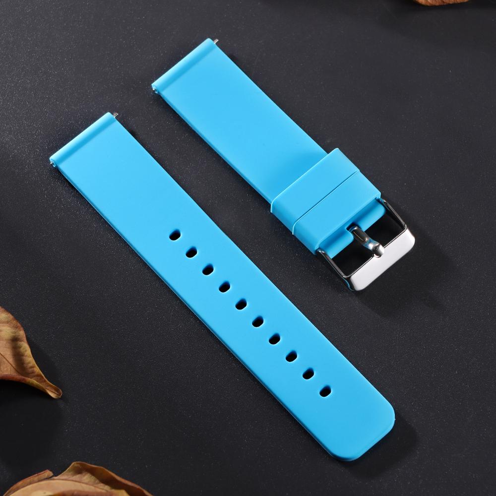 Silicone Watch Band 12mm 14mm 15mm 16mm 18mm 20mm 21mm 22mm 24mm Universal Bracelet Quick Release for Men Women Waterproof Strap