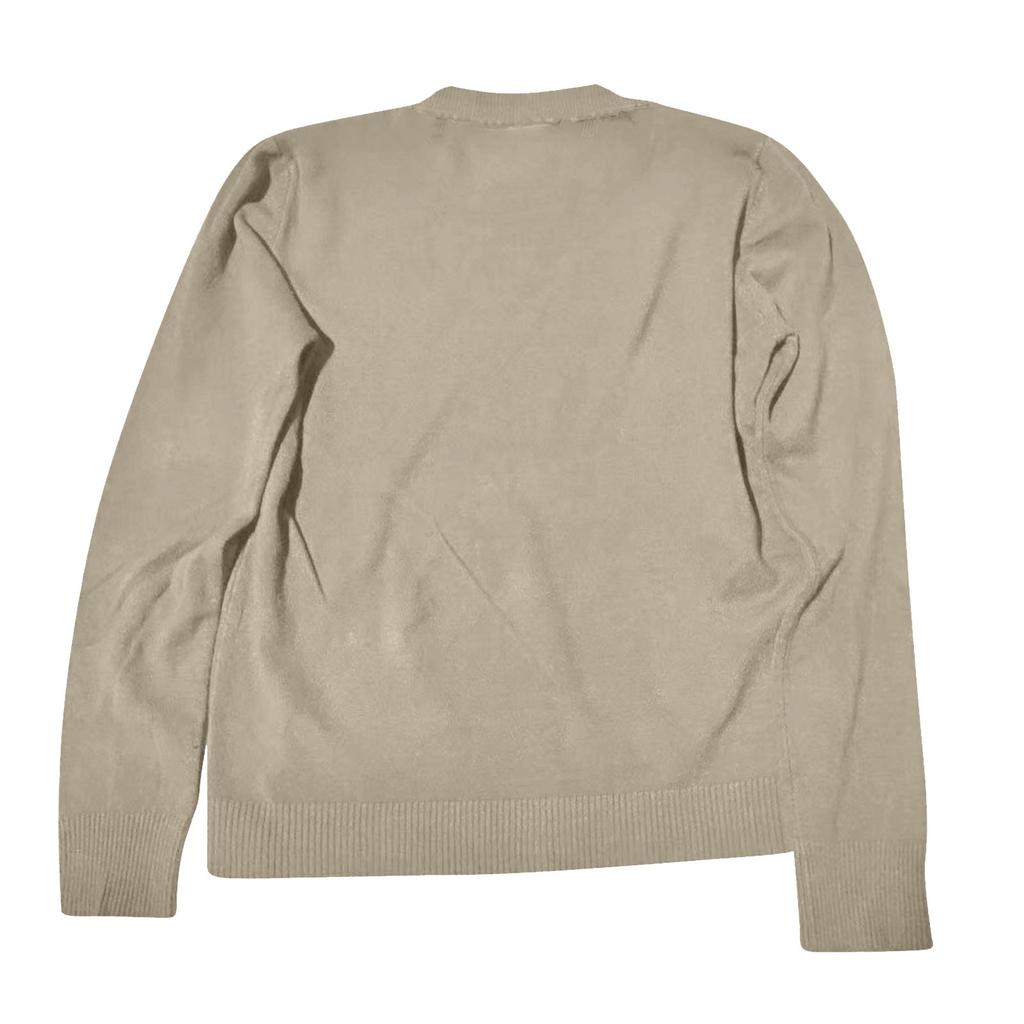 Женская мода свободный круглый вырез длинный рукав нижняя рубашка верх вязаный свитер