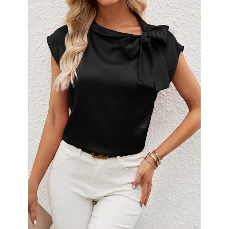 Women's Summer New Half Bow Bow Niche Design Top