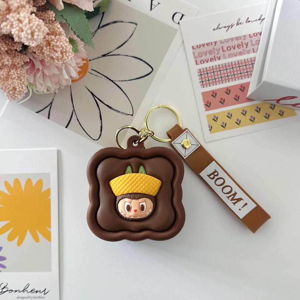 Милый силиконовый кошелек для монет в виде капибары, мультяшный кошелек-капибара, мини-сумка для ключей, трехмерная квадратная сумка, забавный кулон для рюкзака