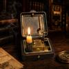 Механическая коробочка для свечей, Винтажный карманный поджигатель с заводом и подсвечник 19 века, Ретро латунная викторианская поджигалка-пламя, коробочка для свечей с механическим подъемником
