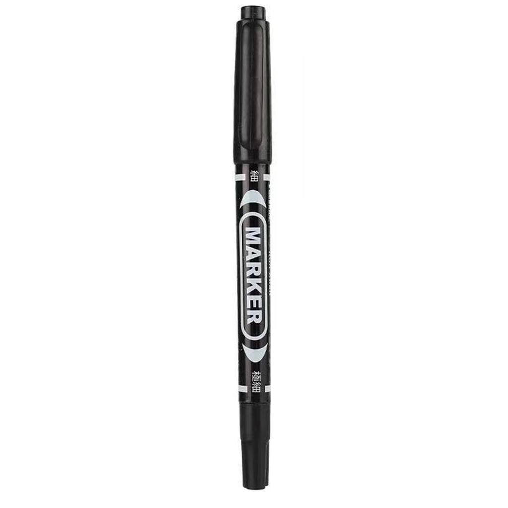 Black Marker Pen Dual Thick And Thin Nib Waterproof Pen Sketchbook Painting Ma Paint C2x7 Suppl V2H5
