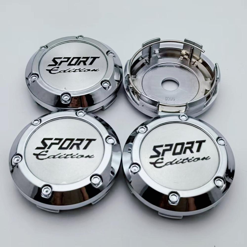 4pcs 66mm Sport Edition Logo Emblem Badge Car Wheel Center Caps Rims Hub Center Dust Cover Wheel Hubcaps Replace Car Accessories