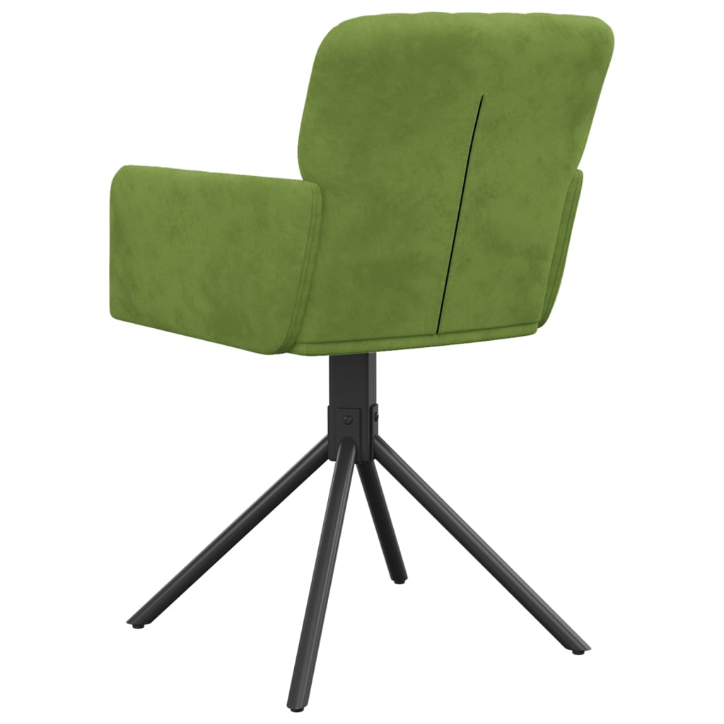 Dining Chairs 2 pcs Swivel Light Green Velvet