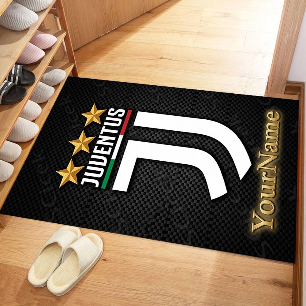 Juventus Customized Name Carpet Design for Kitchen Balcony Playrooms Entryway Anti-slip Rug Office home decor Gift for Festivals