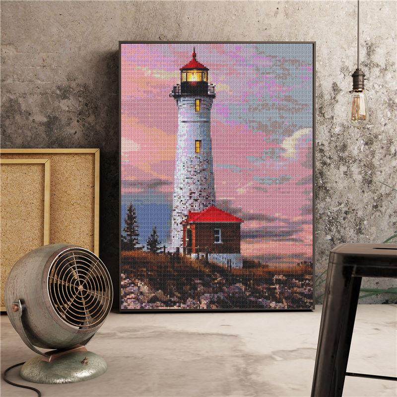 Seascape Lighthouse Customized Diamond Painting Custom 25x20CM Paintings