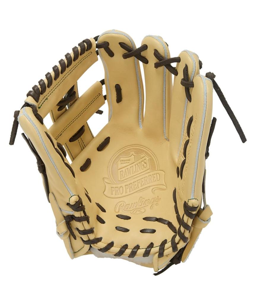 Rawlings PRO PREFERRED GH5FPRN54FS Baseball Throw Glove, Hardball, Infielder's Glove, Camel, 11.5 inches, Right-Handed