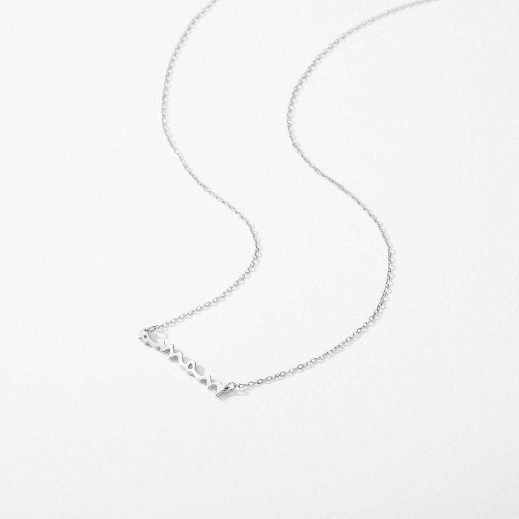 MODIAN Classic Design 925 Sterling Silver Letter Mama Pendant Necklace For Women Mom Mama Mother's Day Birthday Christmas Gift