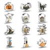 12Pcs Halloween Cookie Cutters Set For Baking Pumpkin Ghost Bat Cat Skull Candy Witch Spider For Halloween Party Decorations