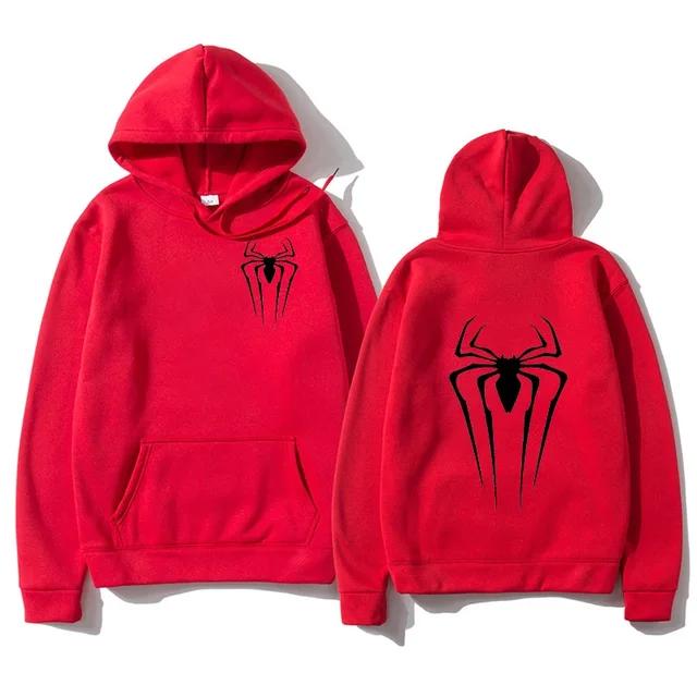 Новый мужской и женский пуловер Street Spider Print Sweatshirt Hoodie Spider Pattern Autumn and Winter Free Hoodie