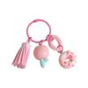 With Tassel Sweet Resin Tulip Keyring Young Girl's Heart Tulip Flower Keychain Pendant   Girls