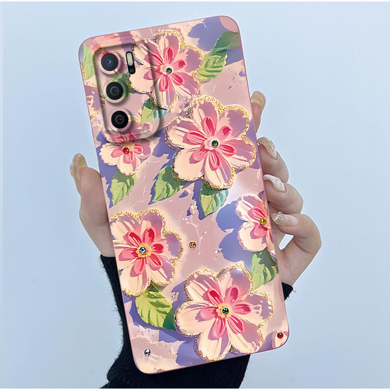 Чехол для OPPO A16 Чехол для Oppo A16s A54s Модный Простой Цветок Мягкий Жидкий Силикон Ударопрочный Чехол Oppo CPH2269 CPH2271 Funda