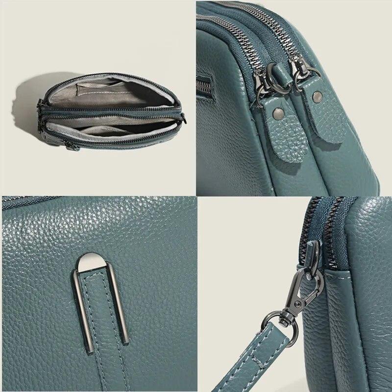 Genuine Leather Women's Bag Handbag 2024 Luxury Cow Leather Women Shoulder Crossbody Bag Fashion Female Messenger Small Phone Bag