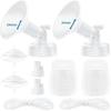 Breast Pump Accessories Compatible with Spectra Replacement Pump Parts 21mm Flange, Spectra Pump Parts S1 S2 Replacements Full Set 2 Set (Full