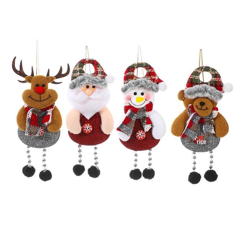 Cross-Border Small Santa Christmas Ornaments - Tree Accessories and Cloth Art Gifts