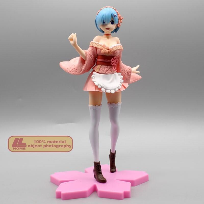 Anime Re Life In a Different World Rem Kimono Skirt PVC Action Figure Toy Gift