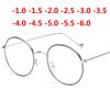 Металлические женские мужские круглые очки для зрения с диоптриями, ультралегкие готовые очки для близорукости, диоптрии от 0 -0.5 -1.0 до -6.0