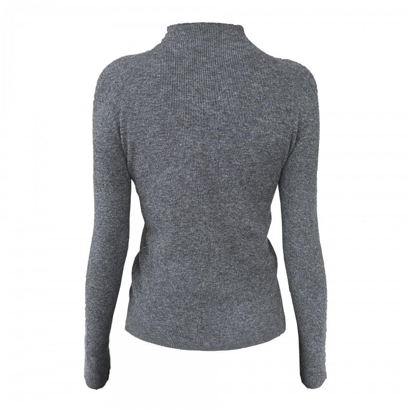 Womens Seamless Knit Half Turtleneck Slim Fit Wool Blend Base Layer Top Winter Solid Color