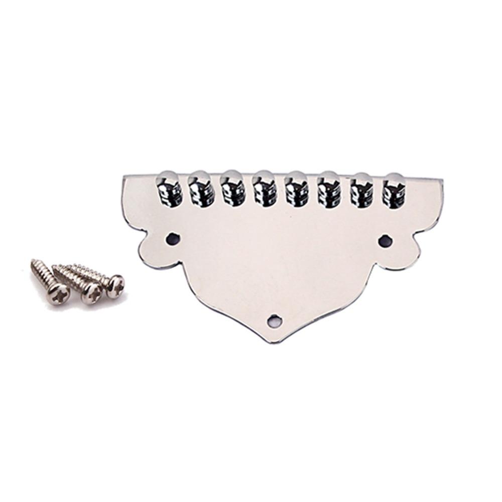 With 3Pcs Screws Mandolin Tailpiece Silver Mandolin Bridge Replacement For Mandolin Instrument