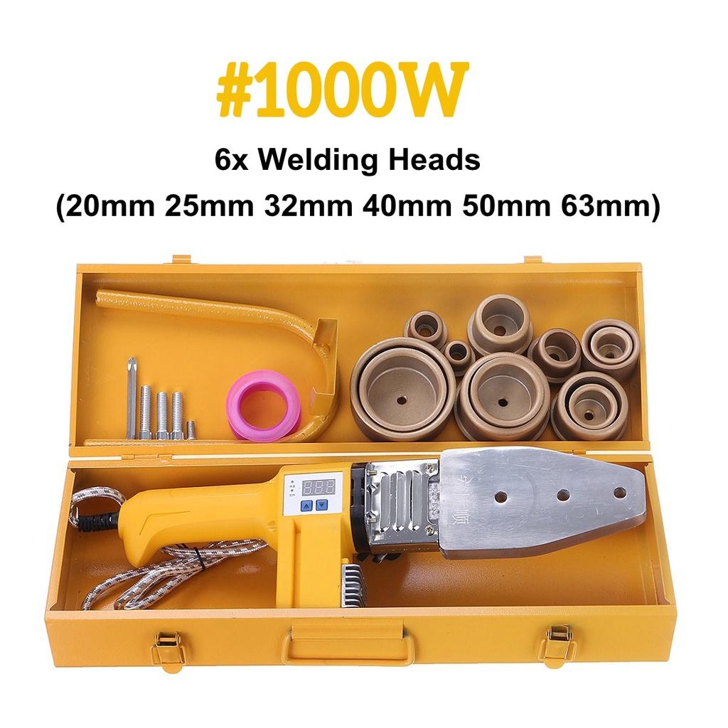 1200 Вт 20-110 мм электрический трубосварочный аппарат, набор насадок для нагревательных инструментов для PPR PB PE, пластиковая трубка PPR, сварочный аппарат горячего расплава