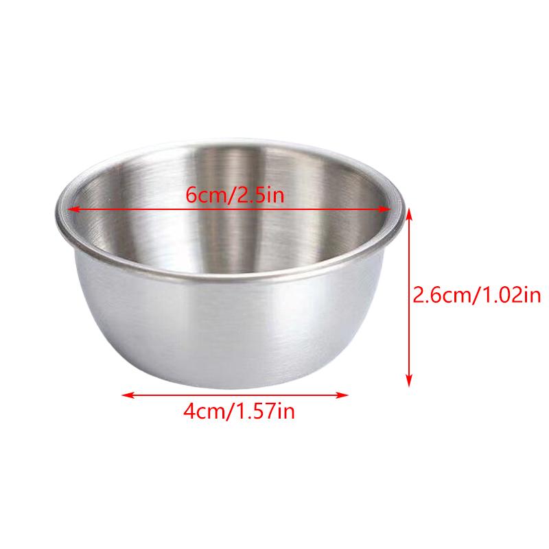 Sauce Dipping Bowl 304 Stainless Steel Dipping Cups Round Sauce Dishes 50/60ml Mini Reusable Seasoning Cups Dipping Cups