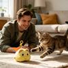 Электрическая интерактивная игрушка для кошек с движущимися частями и колокольчиком для развлечения и тренировки домашних животных в помещении Безопасная прочная конструкция