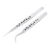 Curved Straight Tip Electronics Industrial Tweezers Repair Hand Tools  Eyelash Nail Enhancement