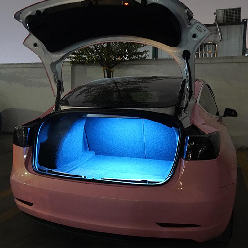 SEAMETAL Светодиодная подсветка багажника для Tesla Model 3/S Супер яркая атмосферная подсветка Модификация Декоративная светодиодная вспомогательная подсветка Аксессуары для интерьера