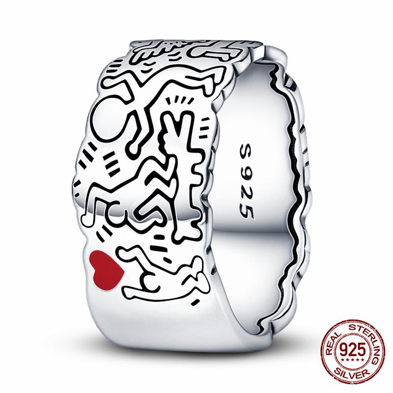 Абсолютно новое 100% подлинное 925 серебряное женское кольцо оригинальное сердце корона розовое золото кристалл обручальное кольцо годовщина свадьбы ювелирное изделие