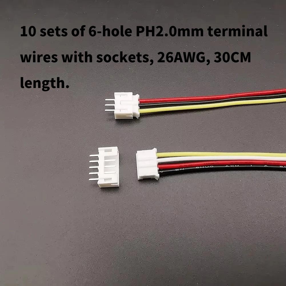 Разъем жгута проводов с шагом контакта PH2.0мм, кабель 26AWG с гнездом, от 2P до 10P, многоконтурный, для электронных применений