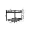 Lit superposé - MUVOE - 140x200 cm - Métal Noir - 2 places - Montage facile