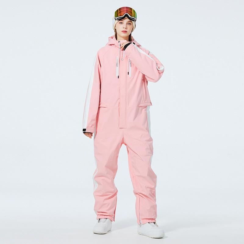 One Piece Snowsuit Unisex Winter Outdoor Windproof Waterproof Warm Ski Suit Snowboarding Skiing