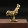 Antique Copper Rooster Home Decor Ornaments Desktop Tea Pet Chinese Style Twelve Zodiac Figurines Miniatures Brass Crafts