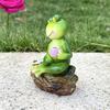 Мультяшная садовая статуя лягушки, милая скульптура животного, поделки, украшение лягушки, аквариум