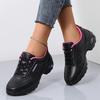 Fashion Autumn Winter Leather Sneakers Black Waterproof Wedge Sneakers Women 2024 Lightweight Fashion Air Cushion Sports Shoes Ladies
