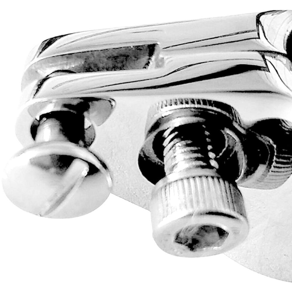 2Pcs 316 Stainless Steel Boat Bimini Top Hinged Jaw Slide Clamp For Pipe 25mm