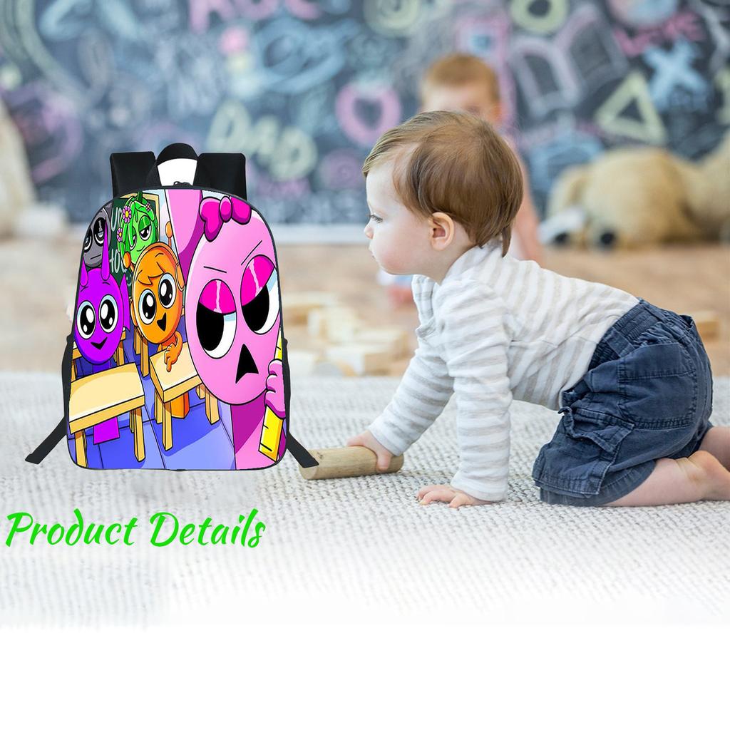 Large-capacity Backpack For Primary And Secondary School Students, Cartoon Shoulder Bag And Pencil Case For Children