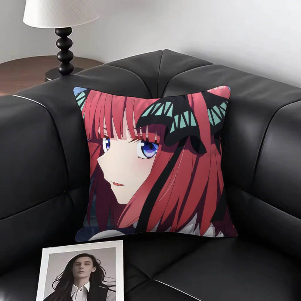 Накано Нино ЛЮБОВЬ Аниме Пять Невест Наволочка Модная Квадратная Наволочка Диван Комната Декор Ins Отдых