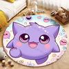 5 Размеров Pokemon Gengar Печать Круглый Ковер Гостиная Спальня Стол и Стул Диван Декоративный Ковер Игровой Коврик Подарок
