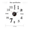 Wall Clock 3D Mirror Sticker Home Interior Design ARI