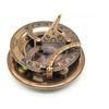 Antique Brass&Copper Sundial Boussole Handmade Compass Unique Gift of Elegance