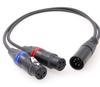 ZBLZGP Dual 3-Pin XLR Female To 5-Pin XLR Male 2-Channel Audio Input Cable for ARRI Alexa Camera