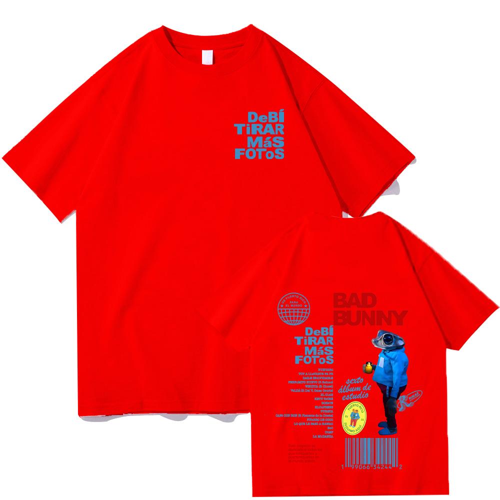 Bad Bunny Debi Tirar Más Fotos T-Shirts Harajuku Unisex Clothes Women Men Cotton High Quality Tshirts  Casual Y2K Streetwear Tee