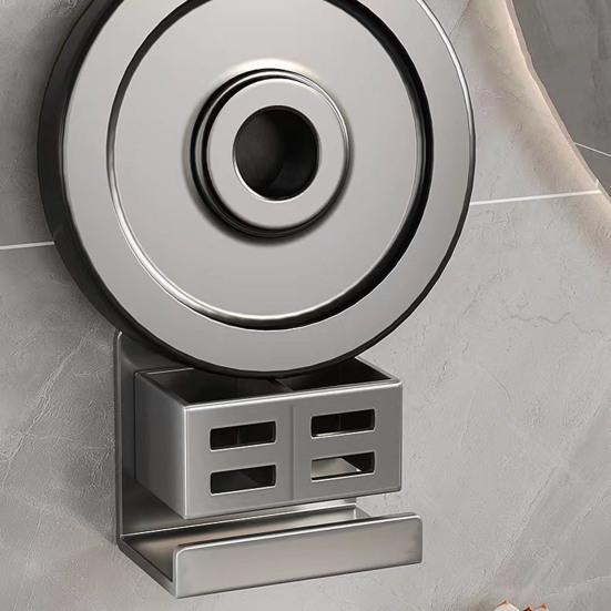 Полка для хранения в ванной комнате, настенная, без перфоратора, водонепроницаемый дренаж, большая несущая способность, расческа для зубных щеток, косметический фен, стойка-органайзер