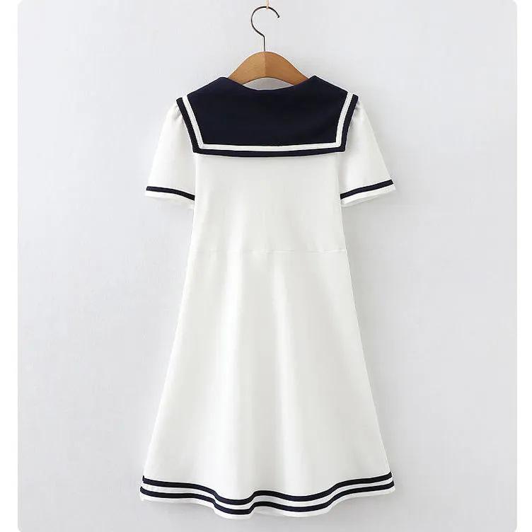 «Летнее платье принцессы в стиле колледжа темно-синего цвета для девочек 12 лет»