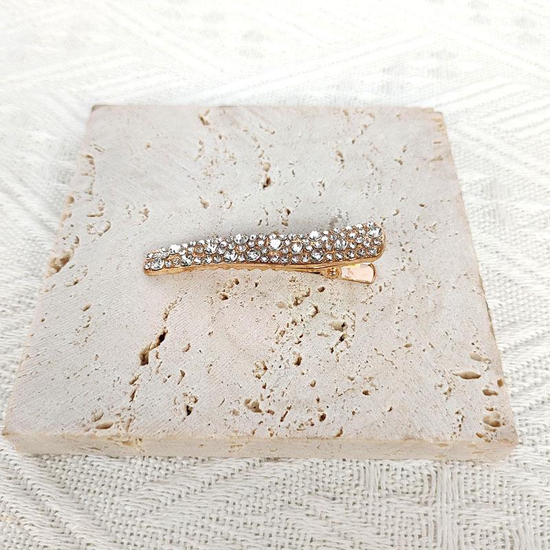 Korean-Style Rhinestone Hair Clip: Fashionable, Versatile, Full Diamond Duckbill with Teeth.