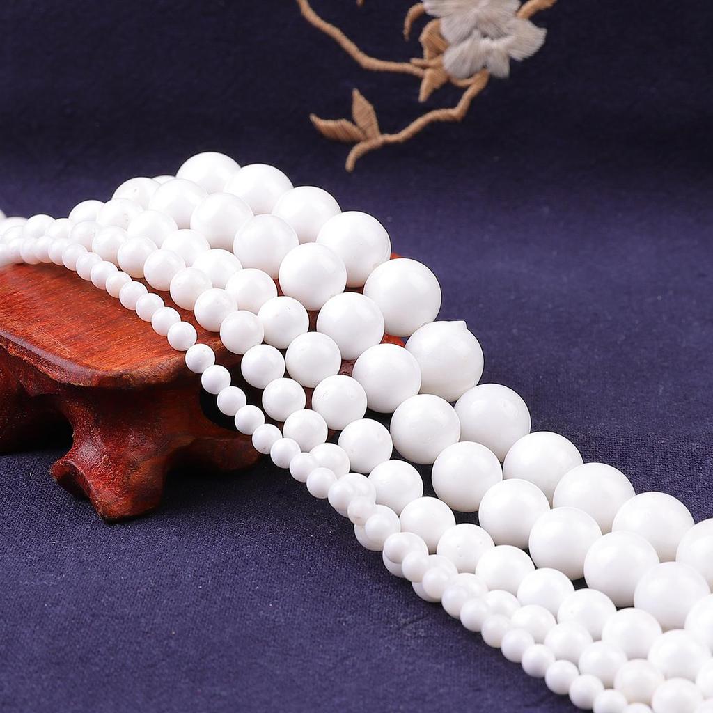 Бусины из натурального камня тридакна 4-12 мм круглые бусины для изготовления ювелирных изделий своими руками браслет ожерелье