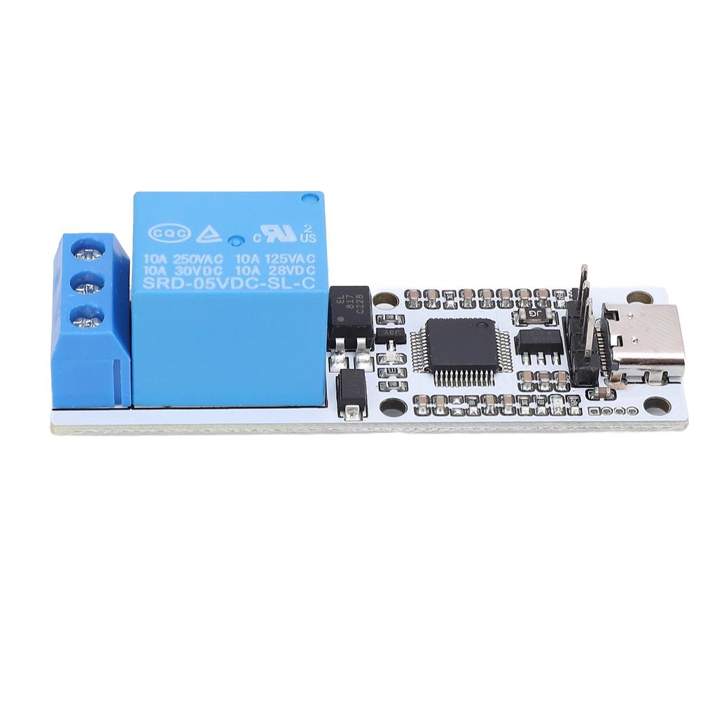 1 Channel Relay Module USB To Serial Control Module with Type C Interface Overcurrent and