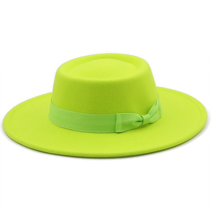 Новая шляпа Федора с широкими полями 8,5 см, джазовая шляпа, женская и мужская классическая фетровая шляпа-панама, однотонная британская фетровая шляпа, женская фетровая шляпа