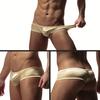Men Solid Color Low Rise Sexy U Convex Bulge Pouch T-Back Thong Briefs